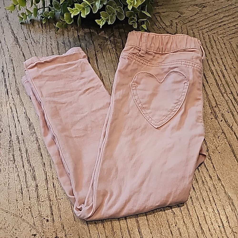 5T pink heart jean Joggers jeans Carters